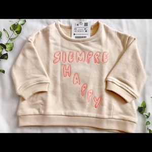Zara pullover baby girl spanish sweatshirt